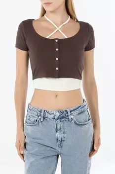 Топ трикотажный двойной на пуговицах Baby Angel