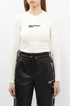 Топ трикотажный в рубчик Karl Lagerfeld Jeans