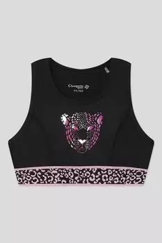 Топ укороченный без рукавов с принтом Choupette