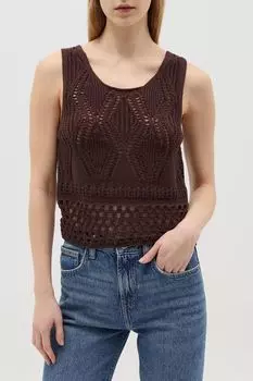Топ вязаный без рукавов ажурный OVS