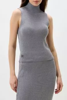 Топ вязаный без рукавов с воротником стойкой KSI KSI