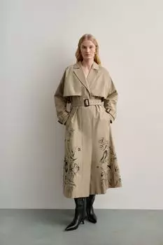Тренч хлопковый с принтом DREAMS by Alena Akhmadullina