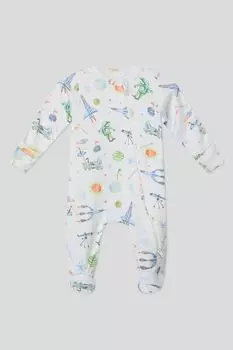 Трикотажный комбинезон из хлопка с принтом Aspaya