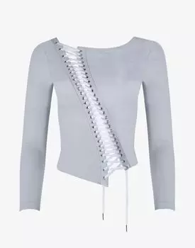 Трикотажный лонгслив со шнуровкой `RISHI