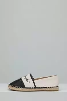 Туфли эспадрильи кожаные с логотипом Karl Lagerfeld