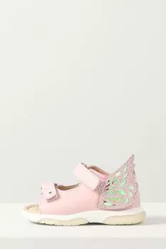 Туфли кожаные на липучке с декором Mursu