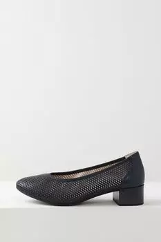 Туфли кожаные с перфорацией на каблуке Caprice