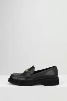 Туфли лоферы кожаные с пряжкой Guess