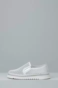 Туфли-слипоны кожаные с перфорацией Lab Milano