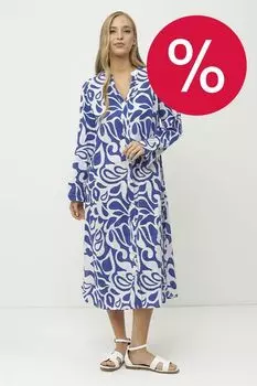 Туника-рубашка хлопковая с принтом FABRETTI