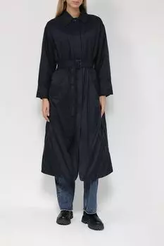 Удлиненное пальто с поясом EMPORIO ARMANI