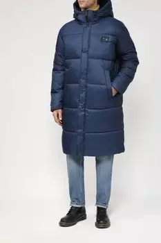 Удлиненное стеганое пальто с капюшоном s.Oliver