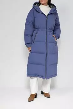 Удлиненный пуховик на кулиске и с капюшоном NAUMI
