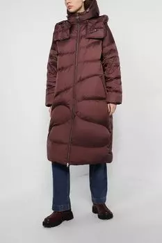 Удлиненный пуховик с капюшоном NAUMI