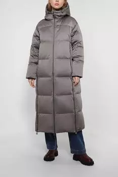 Удлиненный пуховик с капюшоном NAUMI