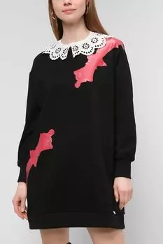 Удлиненный свитшот с отложным воротником TWINSET