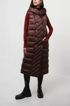 Удлиненный жилет с капюшоном NAUMI