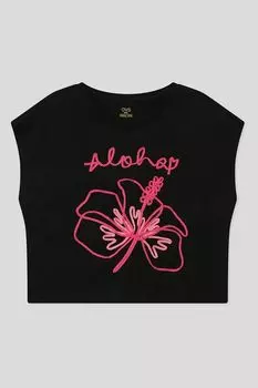 Укороченная футболка с вышивкой OVS