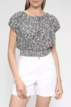 Укороченная хлопковая блуза на резинке OVS