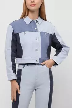 Укороченная куртка из денима EMPORIO ARMANI