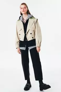 Укороченная куртка с отложным воротником Twist