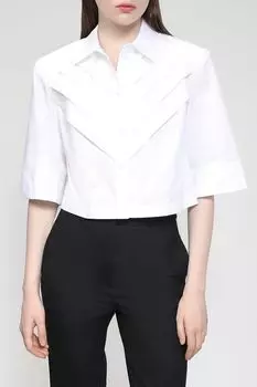 Укороченная рубашка из хлопка Karl Lagerfeld