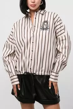 Укороченная рубашка в полоску NAUMI