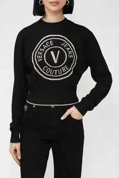Укороченный джемпер из шерсти VERSACE JEANS COUTURE