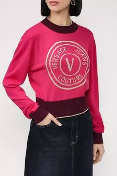 Укороченный джемпер из шерсти VERSACE JEANS COUTURE