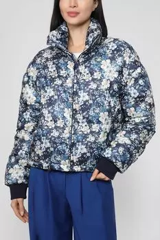 Укороченный пуховик с цветочным принтом BELUCCI