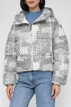 Укороченный пуховик с узором пейсли BELUCCI