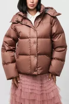 Укороченный пуховик свободного кроя NAUMI