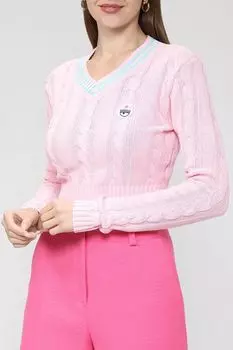 Укороченный пуловер с косами Chiara Ferragni