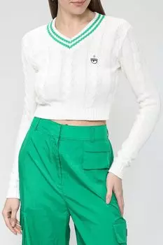 Укороченный пуловер с косами Chiara Ferragni