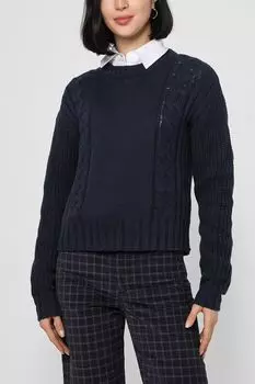 Укороченный пуловер с узором косами Esprit Casual