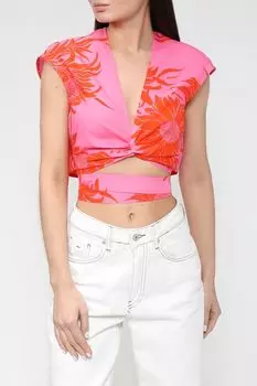 Укороченный топ с цветочным принтом Pinko