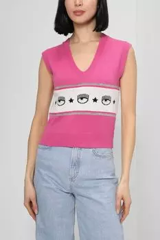 Укороченный жилет с принтом Chiara Ferragni