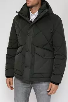 Утепленная куртка комбинированная с капюшоном Strellson