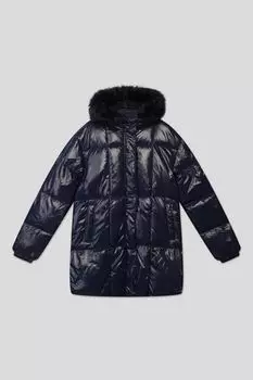 Утепленная куртка на пуху с капюшоном Benetton