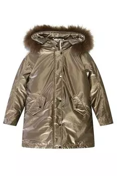 Утепленная куртка с металлическим блеском Pulka