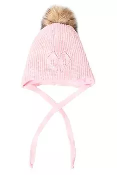 Утепленная шапка с помпоном Panda&Elephant