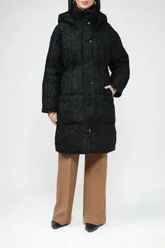 Утепленное пальто из жаккардовой ткани BELUCCI