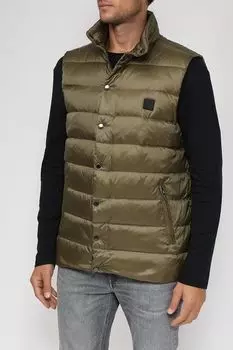 Утепленный жилет с логотипом бренда MARCO DI RADI