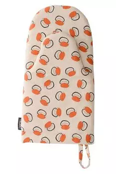 Варежка-прихватка из хлопка с принтом Ягоды 31х15 см Tkano