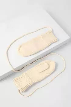 Варежки на веревке с добавлением шерсти COLORPLAY