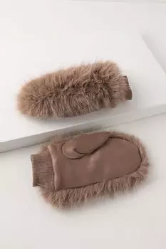 Варежки с искусственным мехом BELUCCI