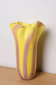 Ваза стеклянная с принтом Kersten