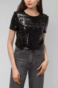 Вечерняя блуза из ткани в пайетках Paola Ray