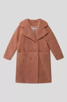 Велюровое двубортное пальто Андерсен