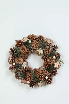 Венок рождественский c ветками COINCASA